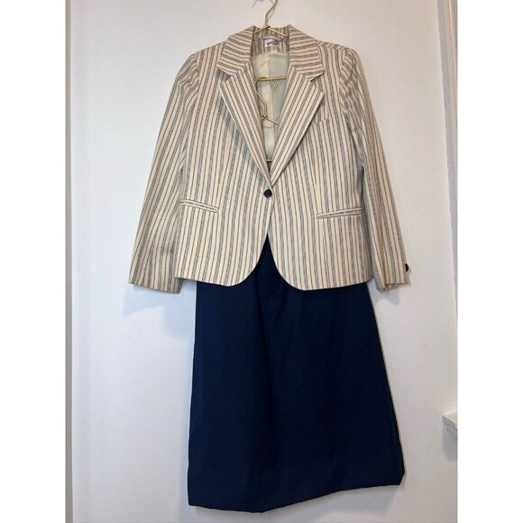 Harve Benard Collection Vintage Career Skirt Suit Size 10 Blazer Skirt - Picture 1 of 16